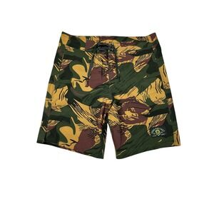 Zero Foxtrot EUC Board Shorts Men's Small Camo Brushstroke Ripstop Tactical Swim